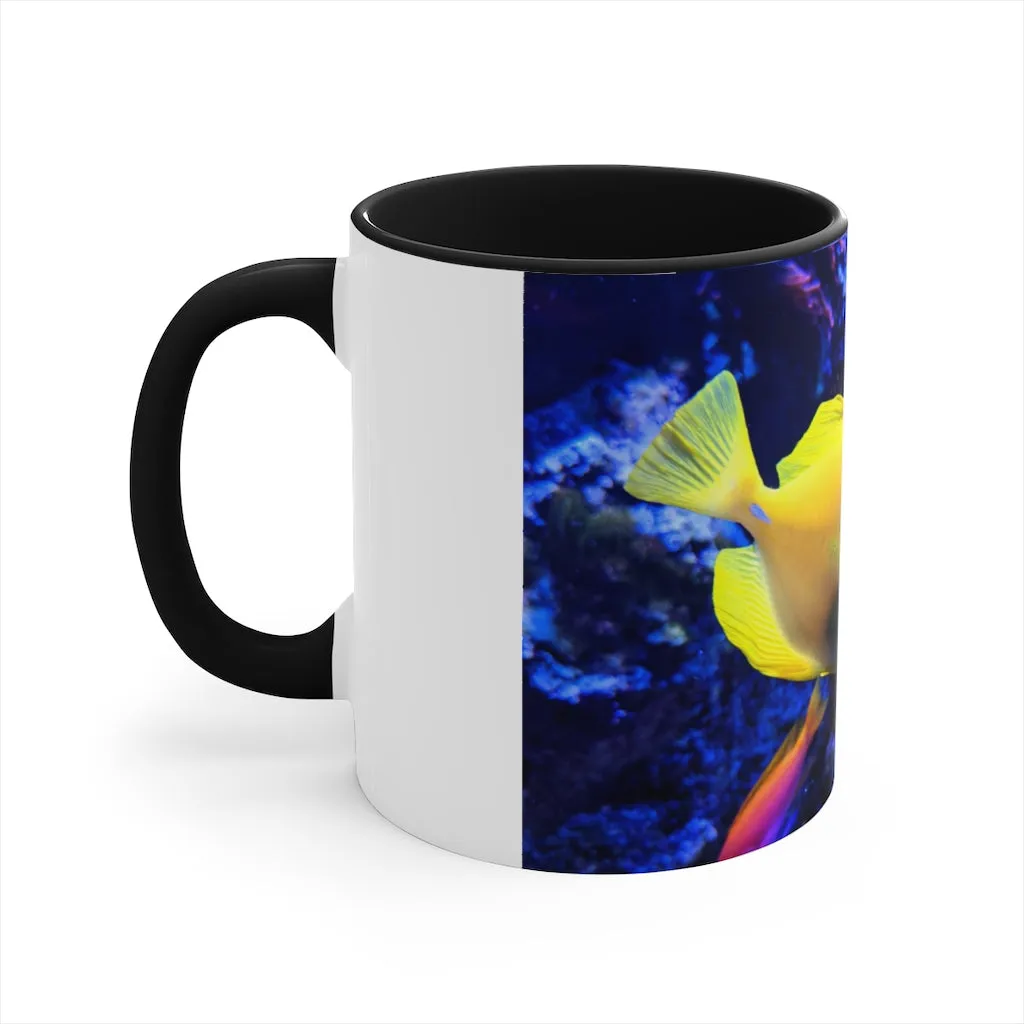 Yellow Fish Accent Coffee Mug, 11oz