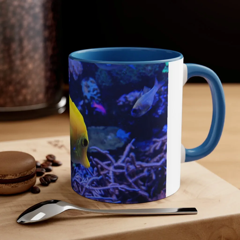 Yellow Fish Accent Coffee Mug, 11oz