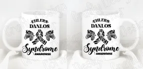 Zebra Elthers Danlos Sydrom mug, custom coffee mug, Awareness Mug, EDS Mug, Hypermobility mug